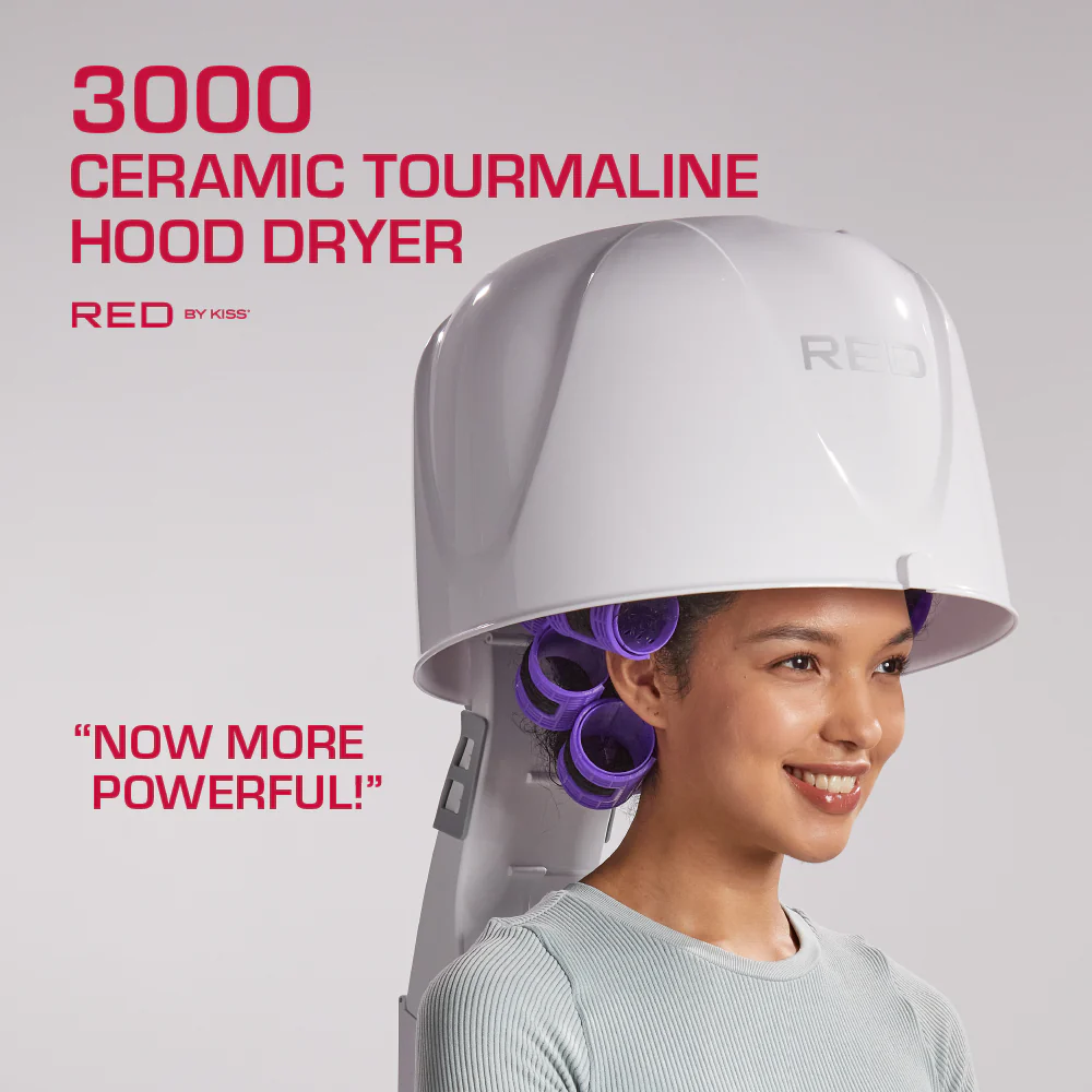 RED by KISS Ceramic Tourmaline Hooded Dryer with Adjustable Height & 4 Heat Settings - Image 4
