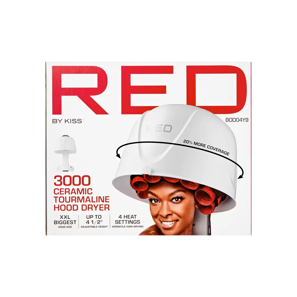 RED by KISS Ceramic Tourmaline Hooded Dryer with Adjustable Height & 4 Heat Settings - Image 7