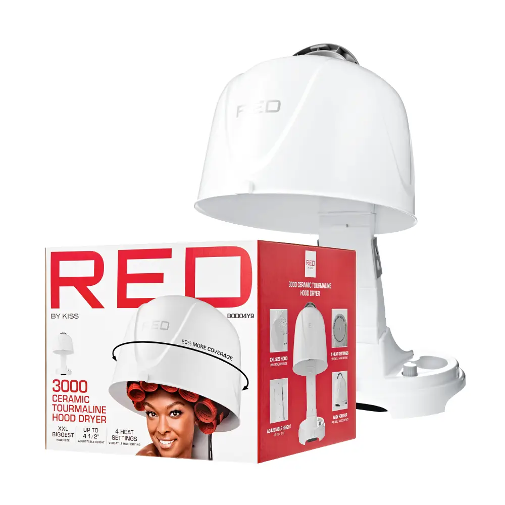 RED by KISS Ceramic Tourmaline Hooded Dryer with Adjustable Height & 4 Heat Settings - Image 8