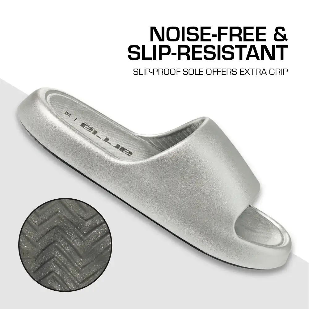 Arria Chrome Cloud Slipper – Lightweight Cushioned Slides, Anti-Slip, Indoor & Outdoor - Image 33