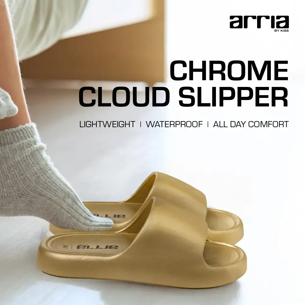 Arria Chrome Cloud Slipper – Lightweight Cushioned Slides, Anti-Slip, Indoor & Outdoor - Image 4