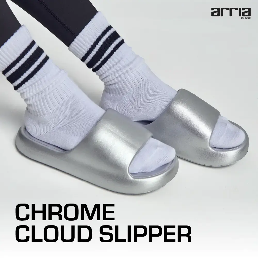 Arria Chrome Cloud Slipper – Lightweight Cushioned Slides, Anti-Slip, Indoor & Outdoor - Image 51