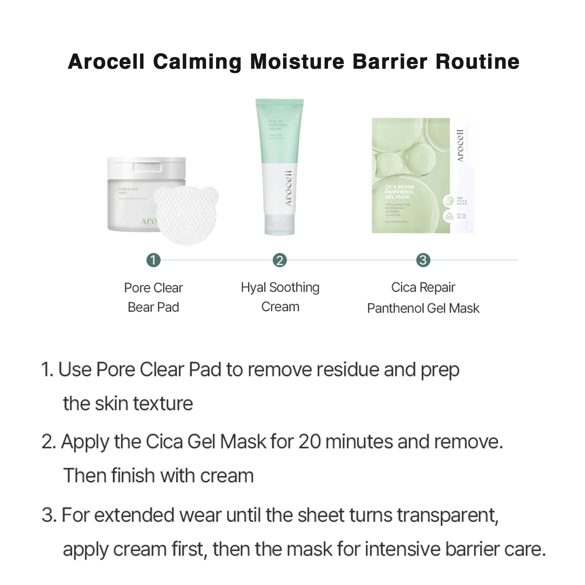 Arocell Cica Repair Panthenol Gel Mask – Cooling Soothing Mask for Redness, Irritation & Hydration Boost - Image 16