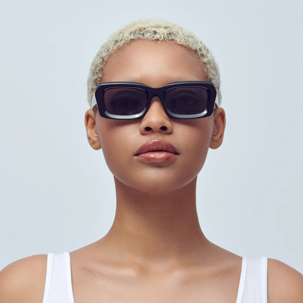 Mad Shade Classic Rectangular Black Sunglasses #59 - Image 3