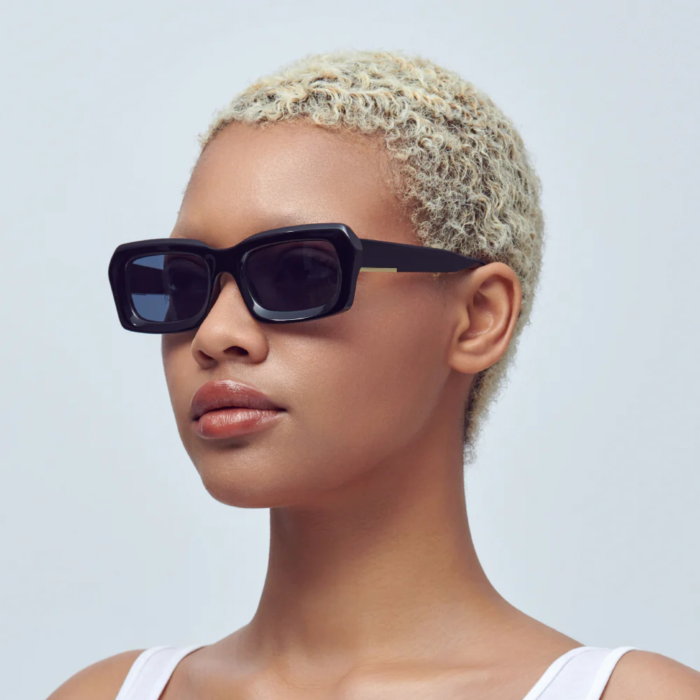 Mad Shade Classic Rectangular Black Sunglasses #59 - Image 4