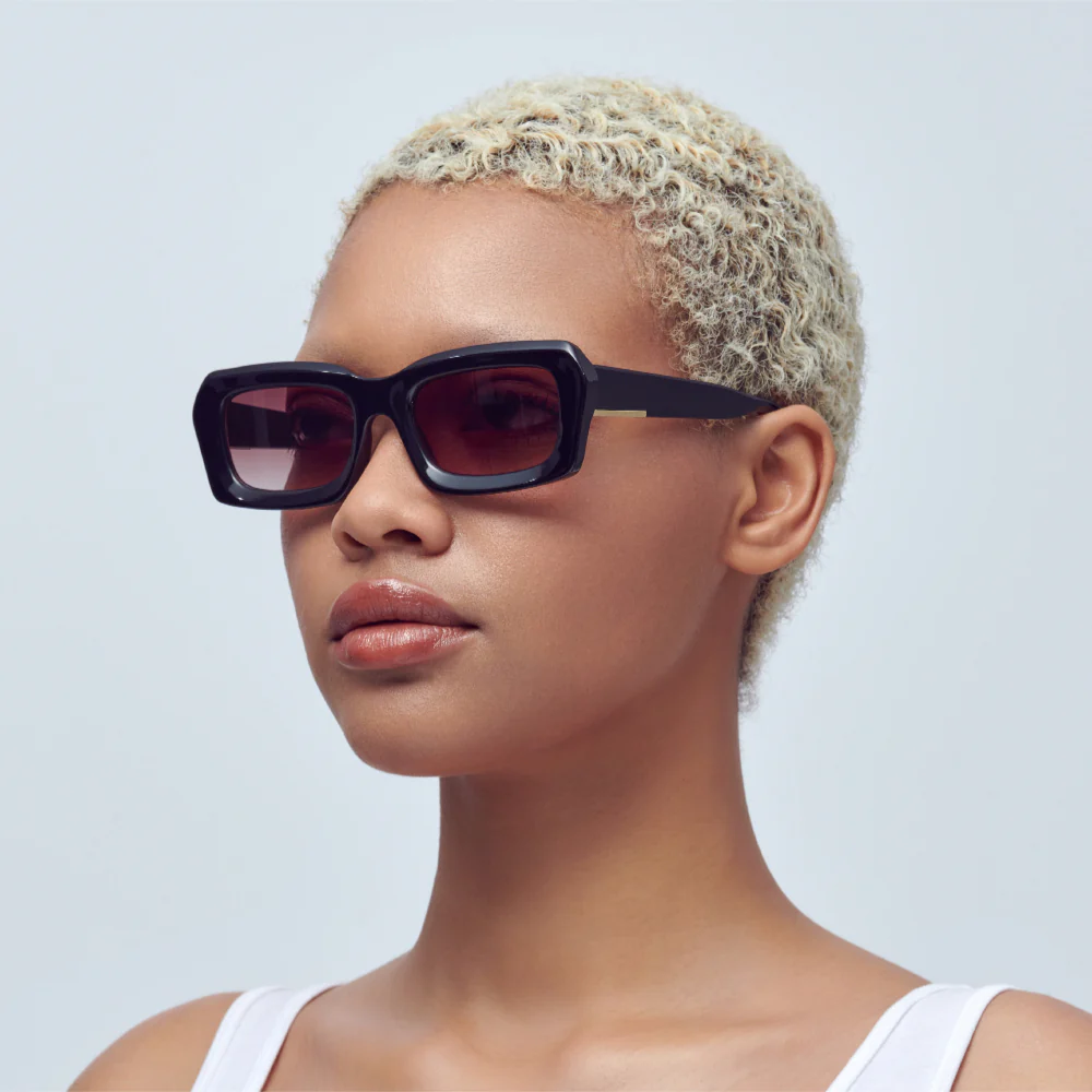 Mad Shade Classic Rectangular Black Sunglasses #60 - Image 3