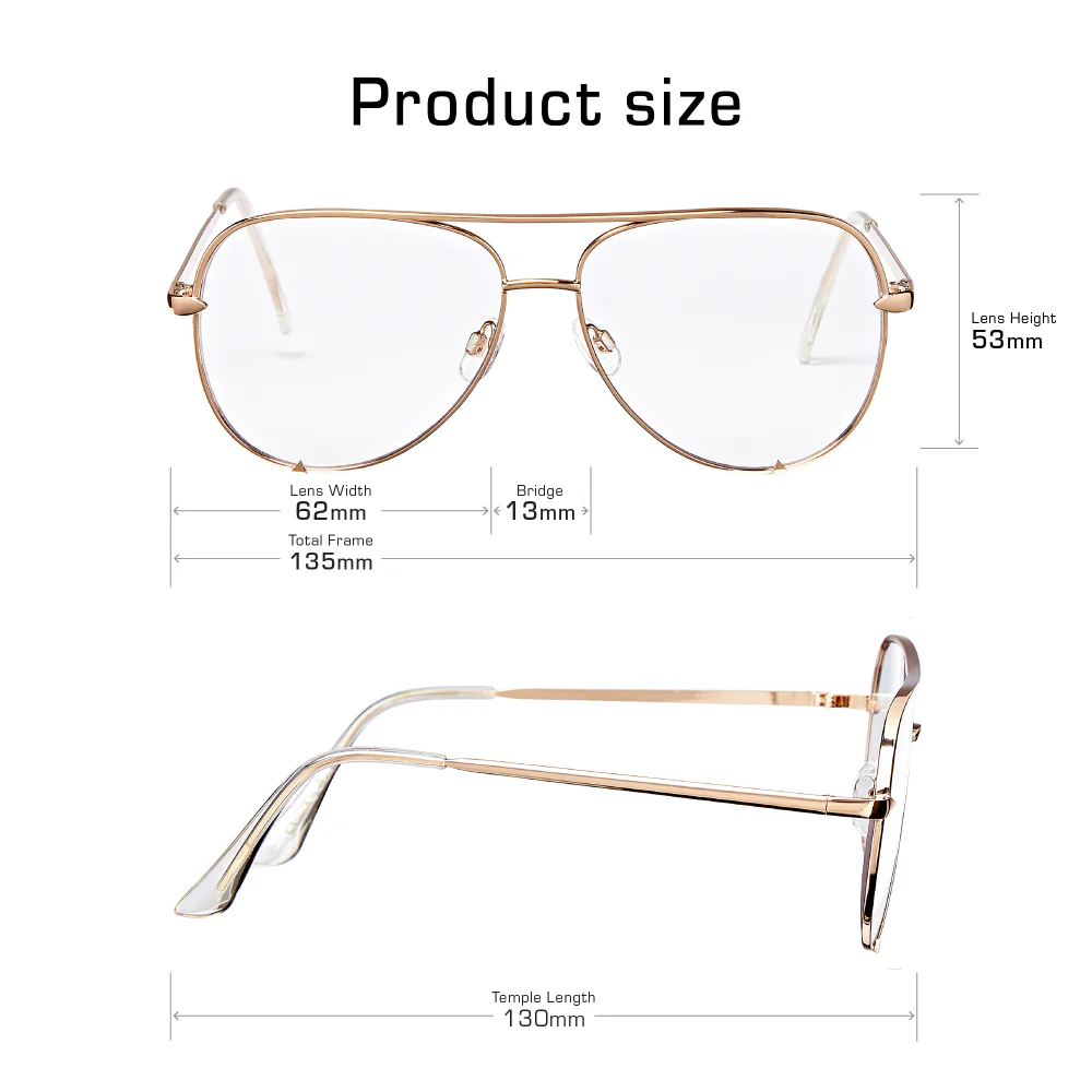 Mad Shade Clear Aviator Eyeglasses #49 - Image 5