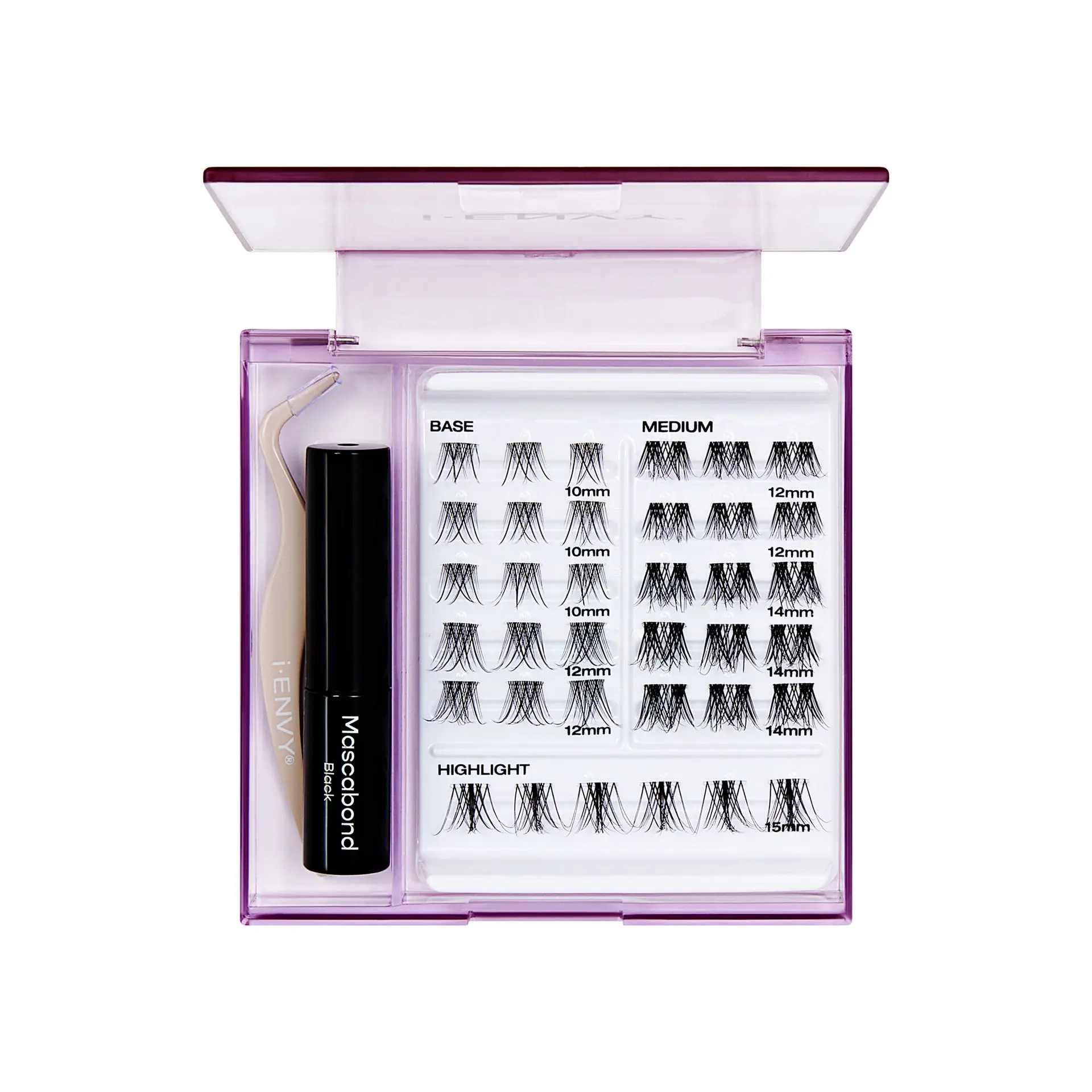 I-ENVY Cluster Palette Kit - Refillable DIY Underlash Extension Palette with 36 Lash Clusters - Image 13