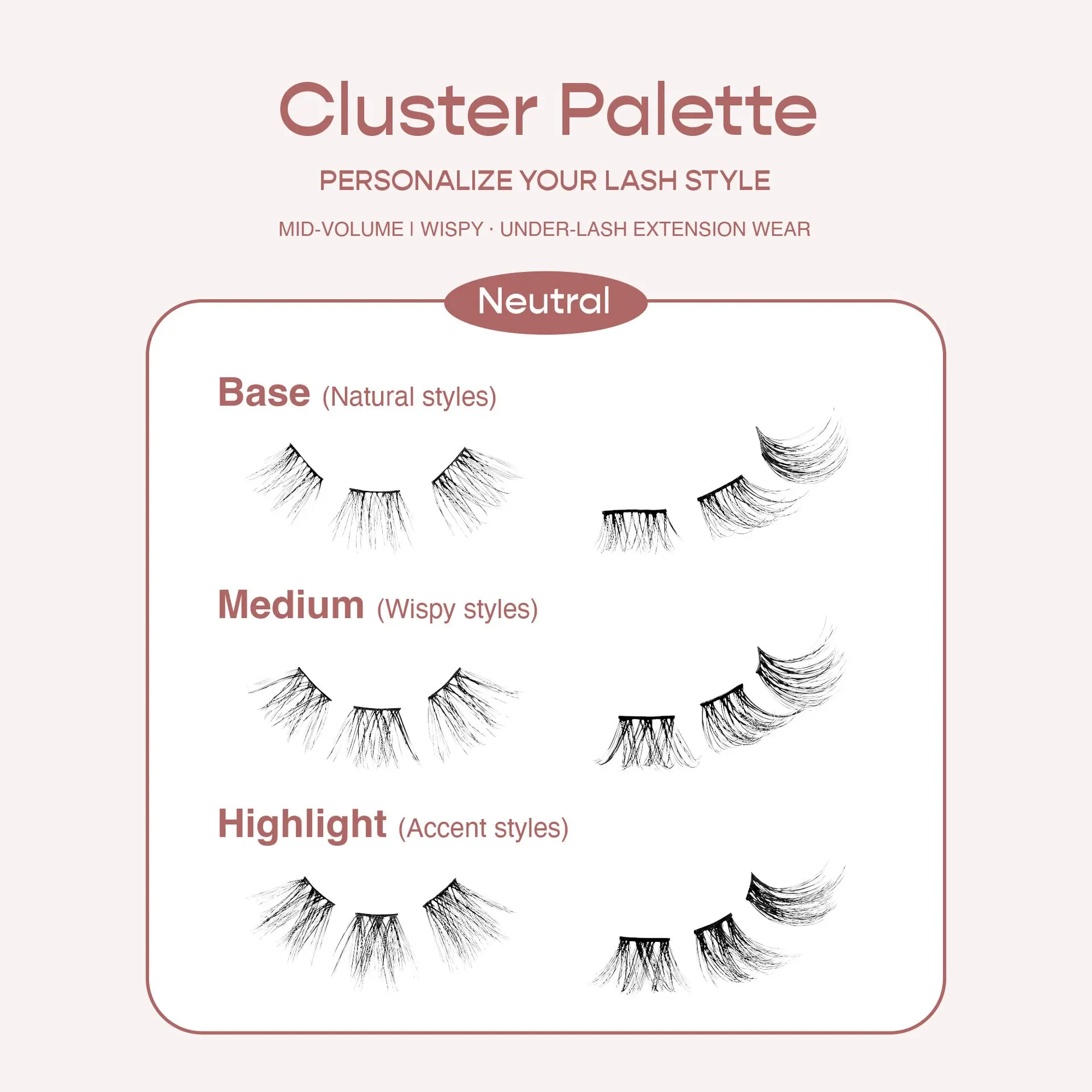 I-ENVY Cluster Palette Kit - Refillable DIY Underlash Extension Palette with 36 Lash Clusters - Image 18