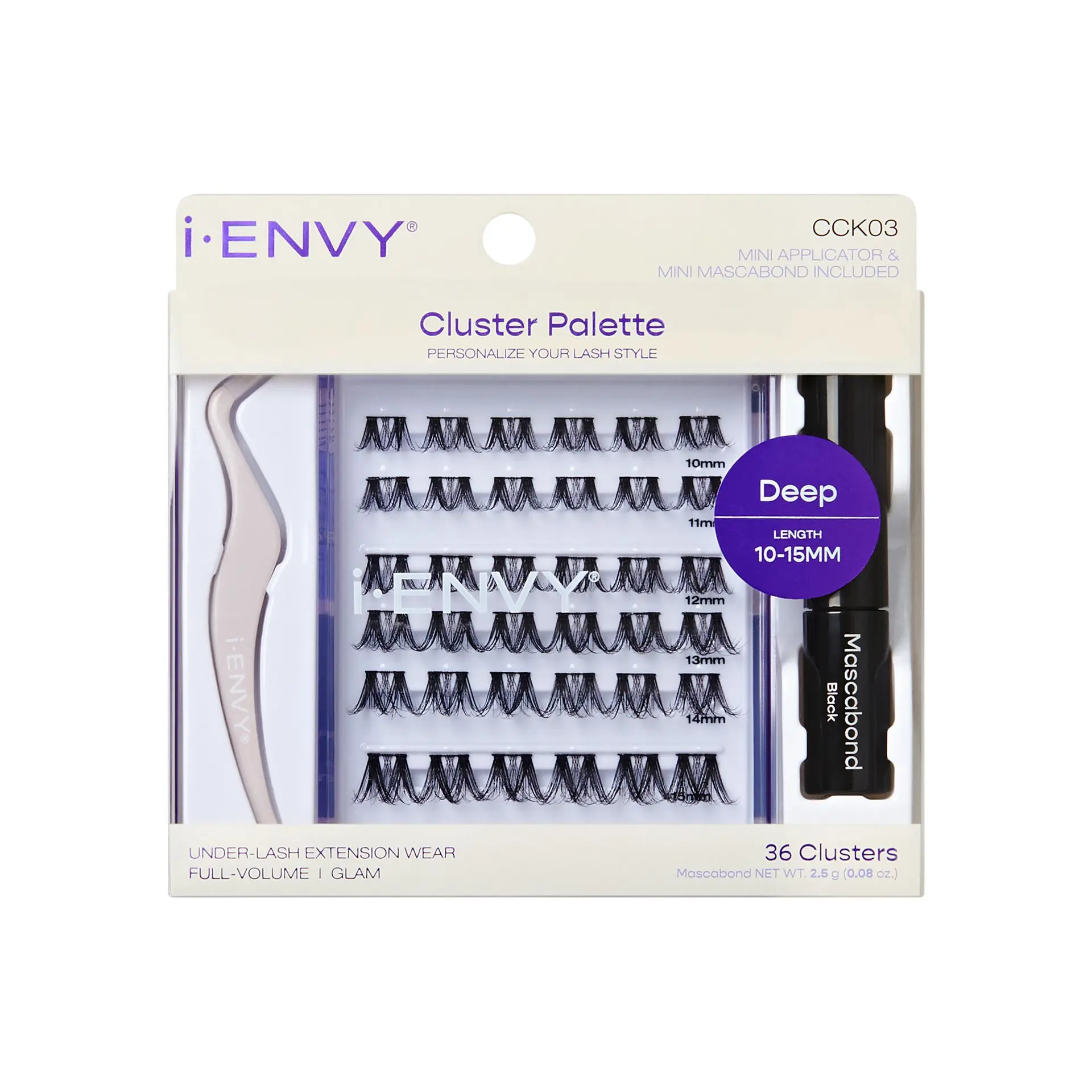 I-ENVY Cluster Palette Kit - Refillable DIY Underlash Extension Palette with 36 Lash Clusters - Image 31
