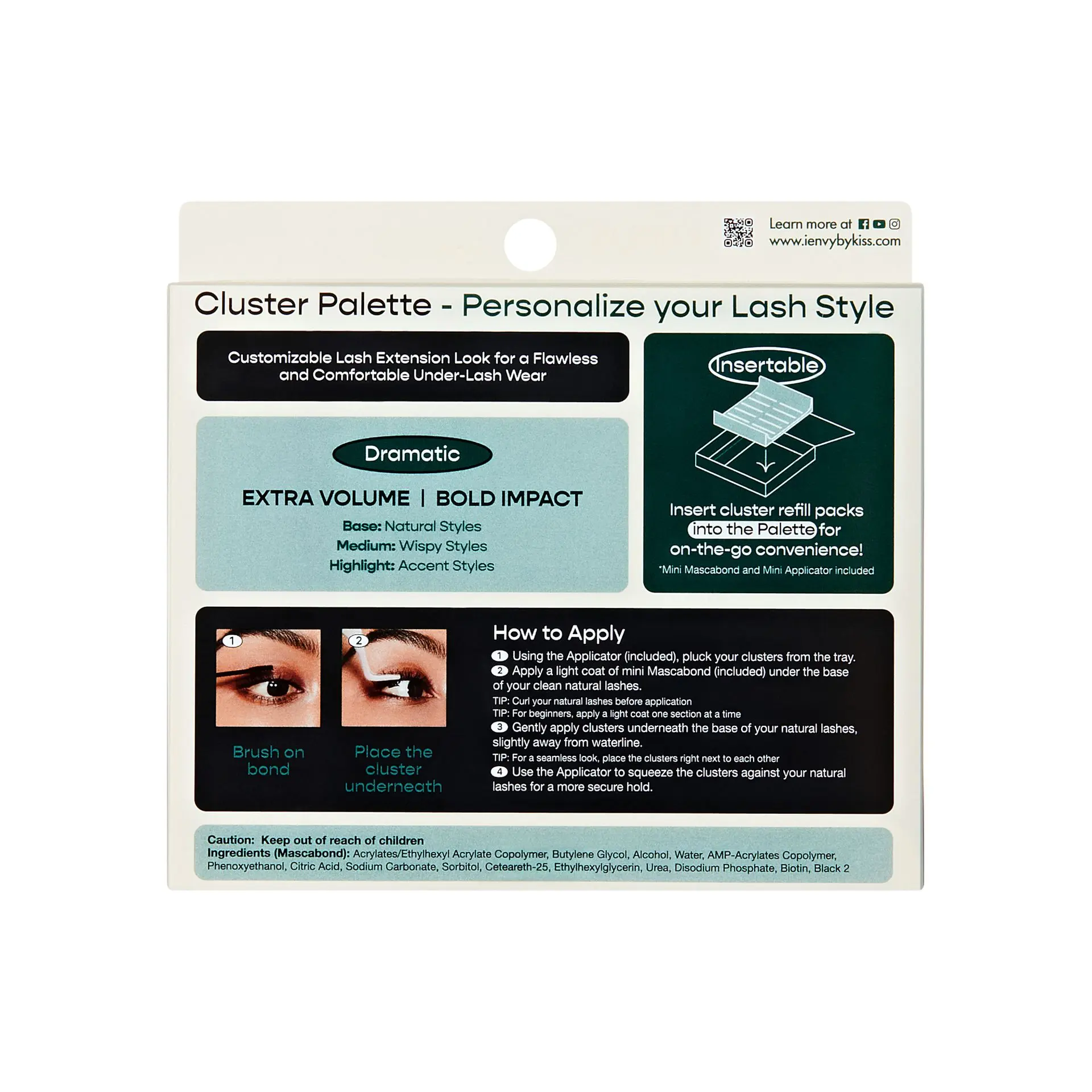 I-ENVY Cluster Palette Kit - Refillable DIY Underlash Extension Palette with 36 Lash Clusters - Image 34