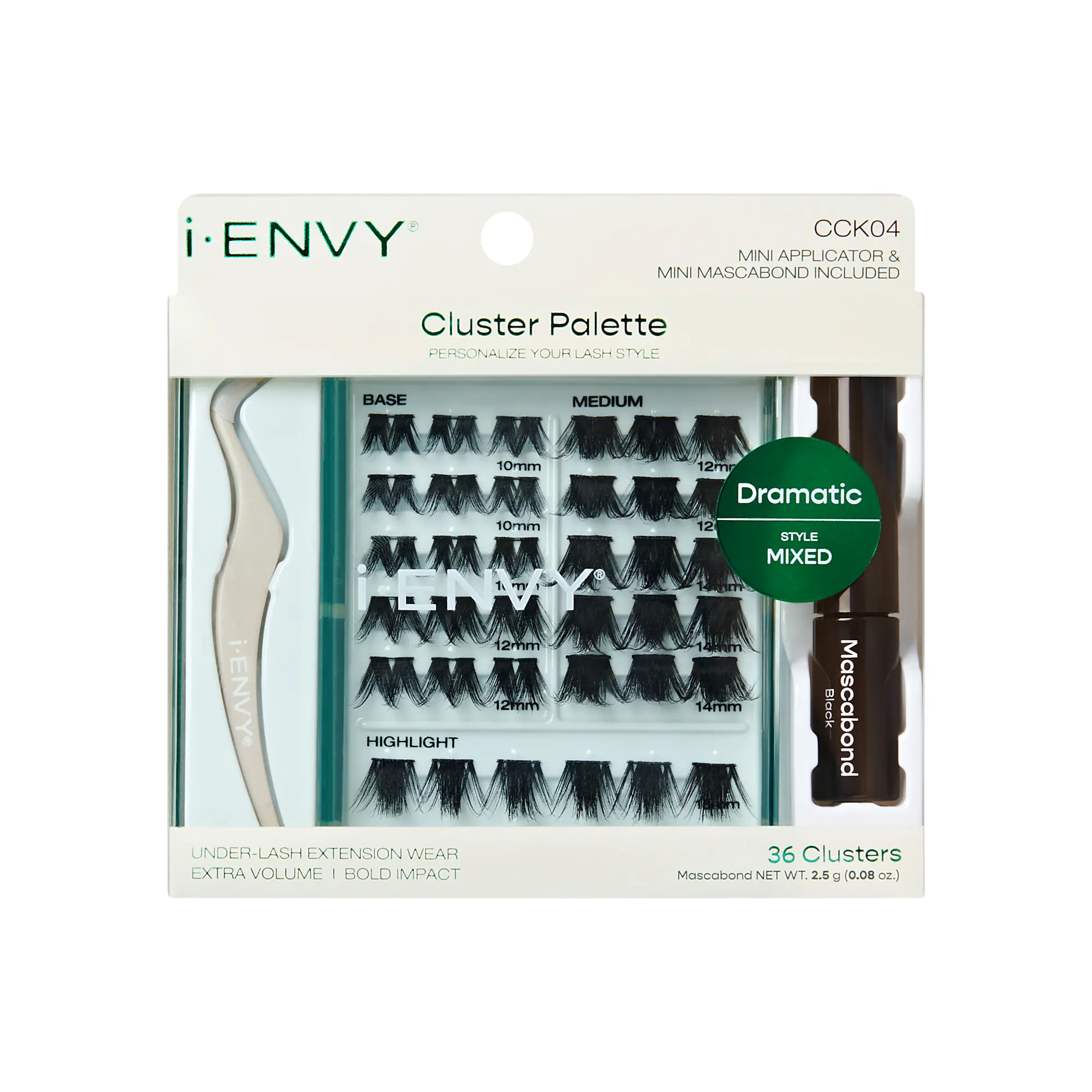 I-ENVY Cluster Palette Kit - Refillable DIY Underlash Extension Palette with 36 Lash Clusters - Image 4