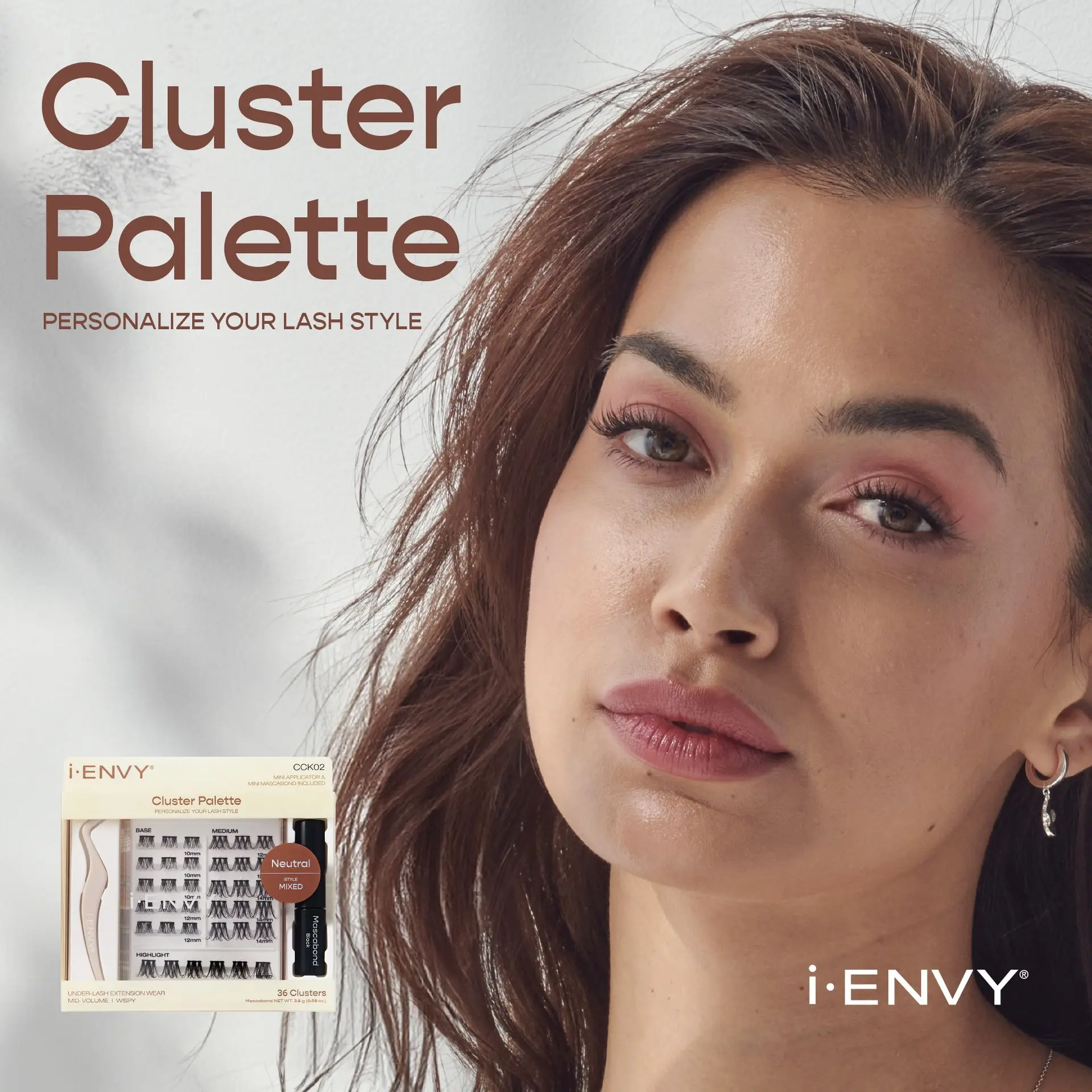 I-ENVY Cluster Palette Kit - Refillable DIY Underlash Extension Palette with 36 Lash Clusters - Image 6