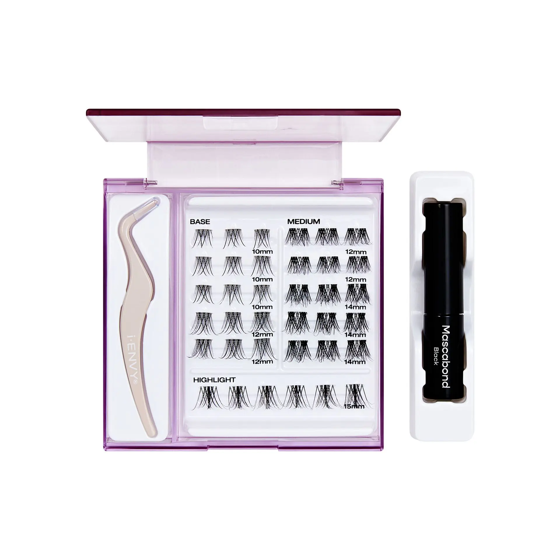 I-ENVY Cluster Palette Kit - Refillable DIY Underlash Extension Palette with 36 Lash Clusters - Image 9