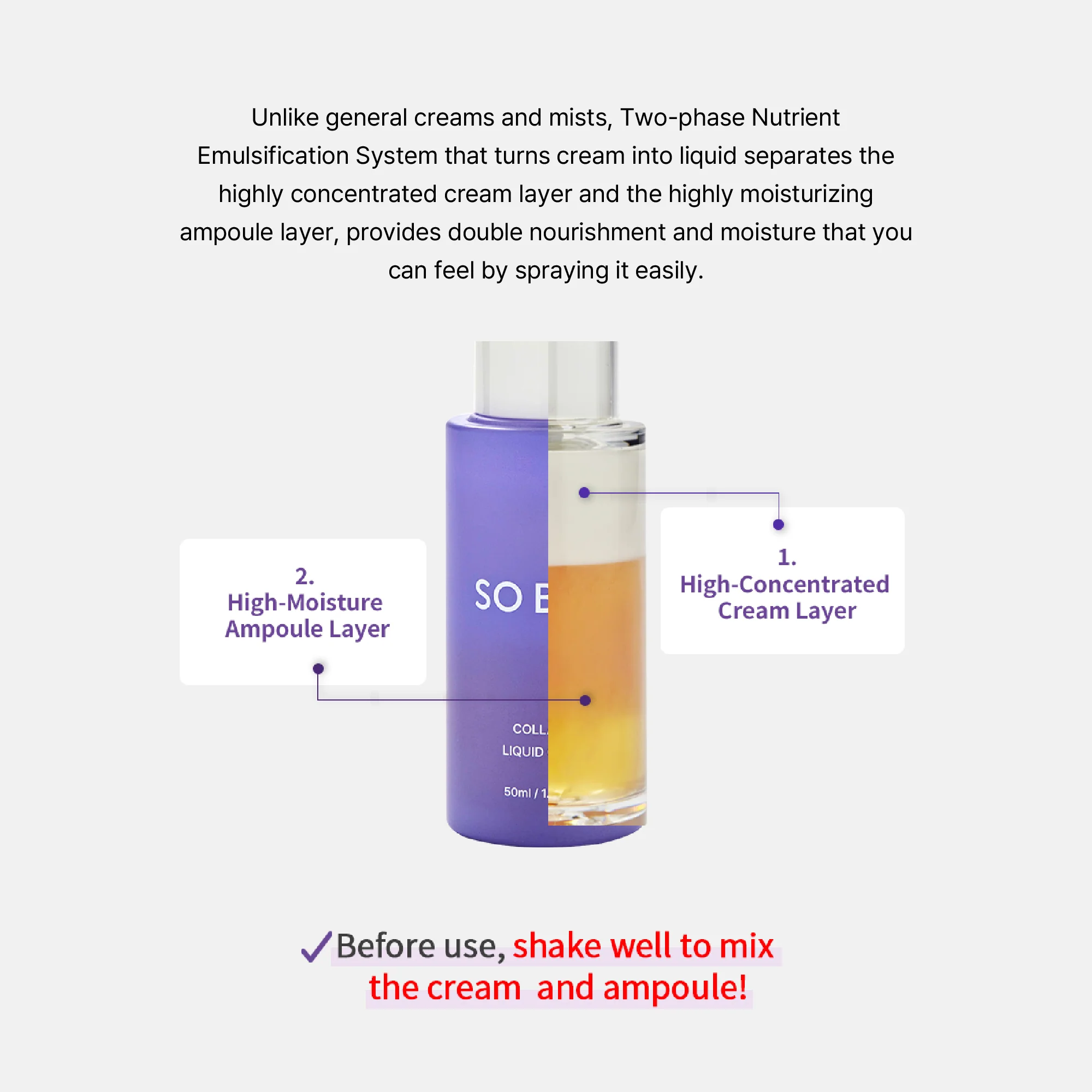 SOBASE Collagen Liquid Cream Spray-On Double Layer Moisturizer for Glass Skin - Image 14