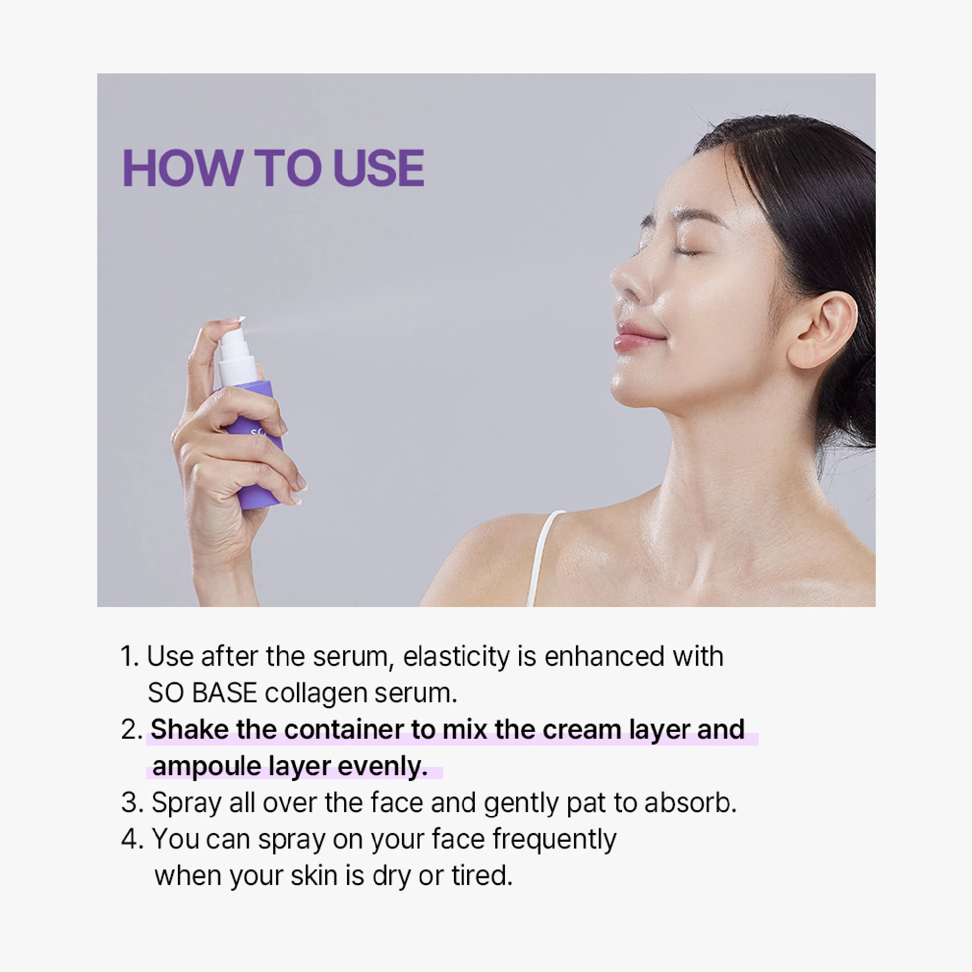 SOBASE Collagen Liquid Cream Spray-On Double Layer Moisturizer for Glass Skin - Image 26