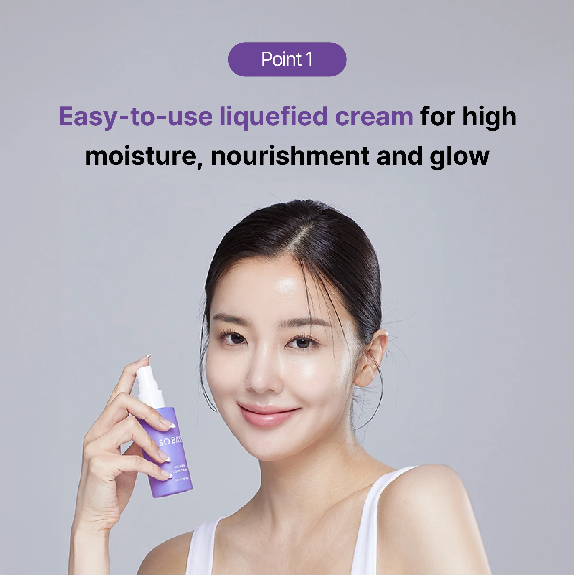 SOBASE Collagen Liquid Cream Spray-On Double Layer Moisturizer for Glass Skin - Image 3