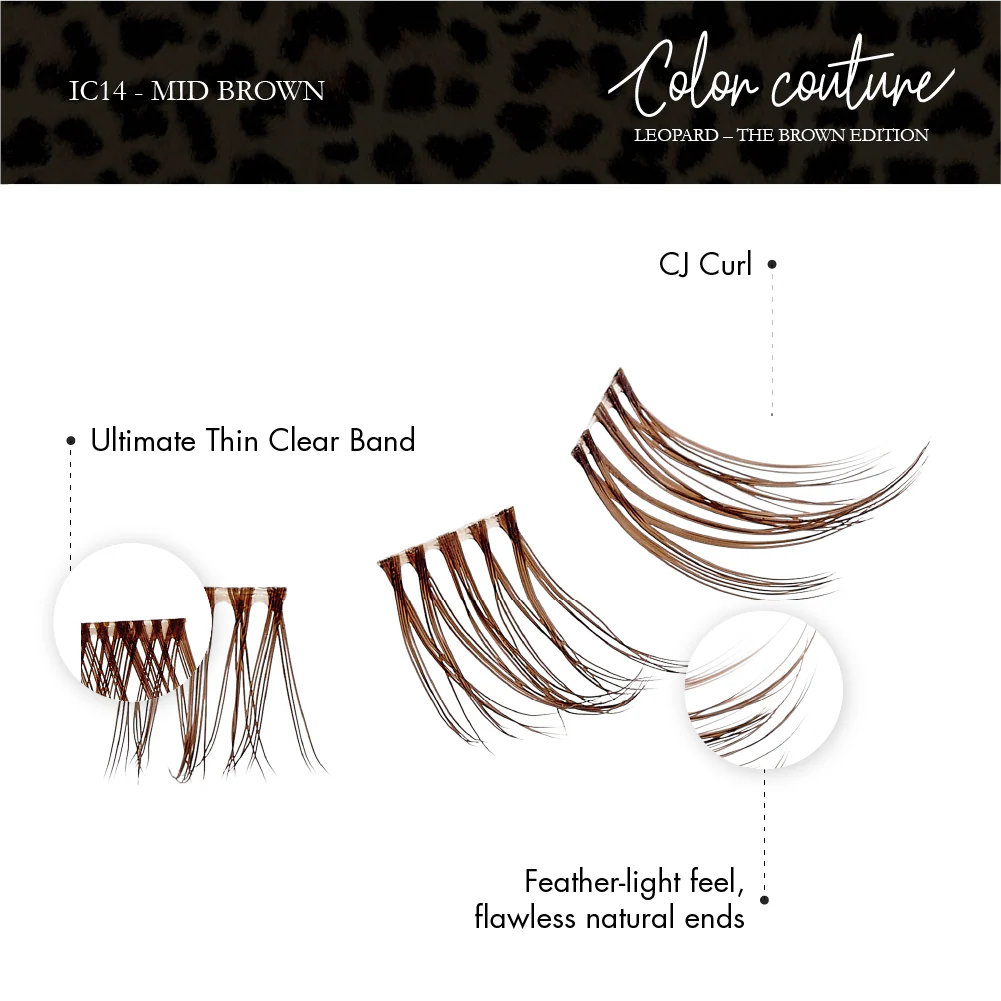 I-ENVY Color Couture Faux Mink Lash Clusters - Leopard - Image 11