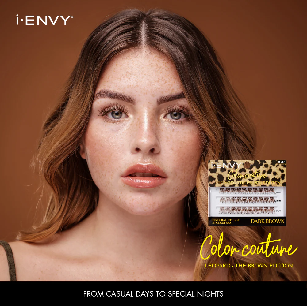 I-ENVY Color Couture Faux Mink Lash Clusters - Leopard - Image 12