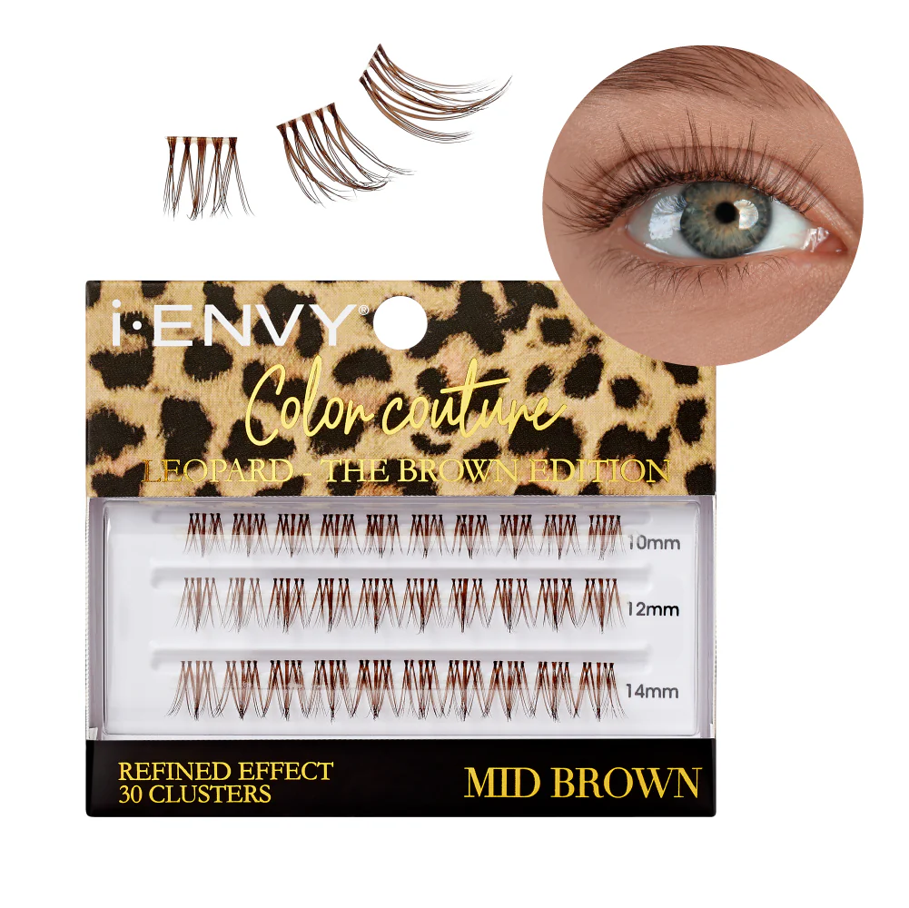 I-ENVY Color Couture Faux Mink Lash Clusters - Leopard - Image 16