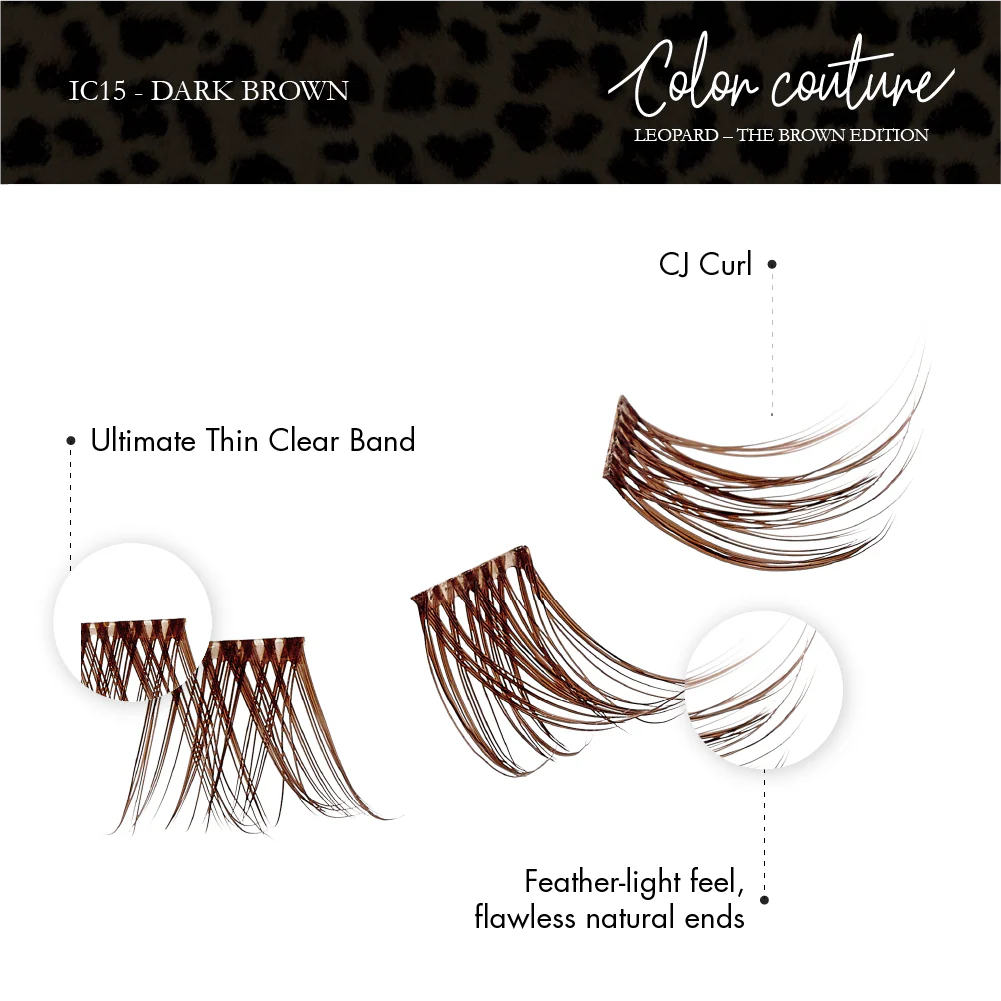 I-ENVY Color Couture Faux Mink Lash Clusters - Leopard - Image 19