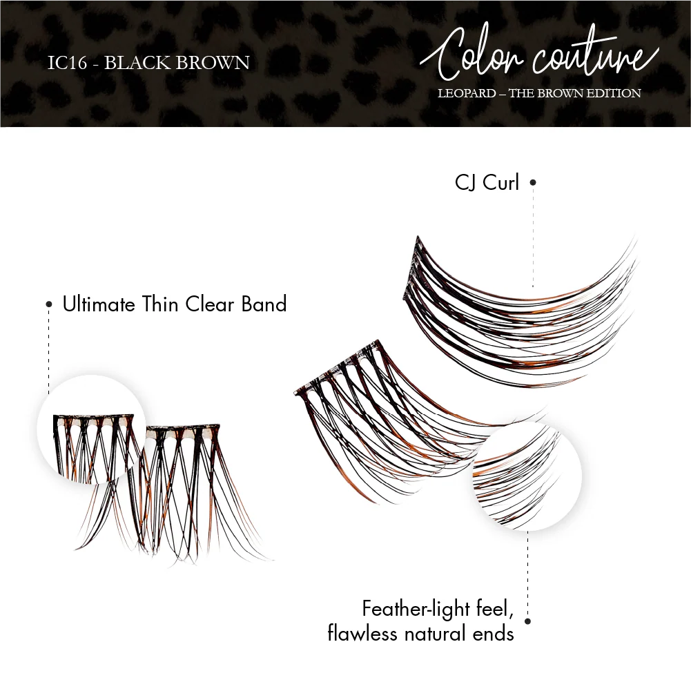 I-ENVY Color Couture Faux Mink Lash Clusters - Leopard - Image 27