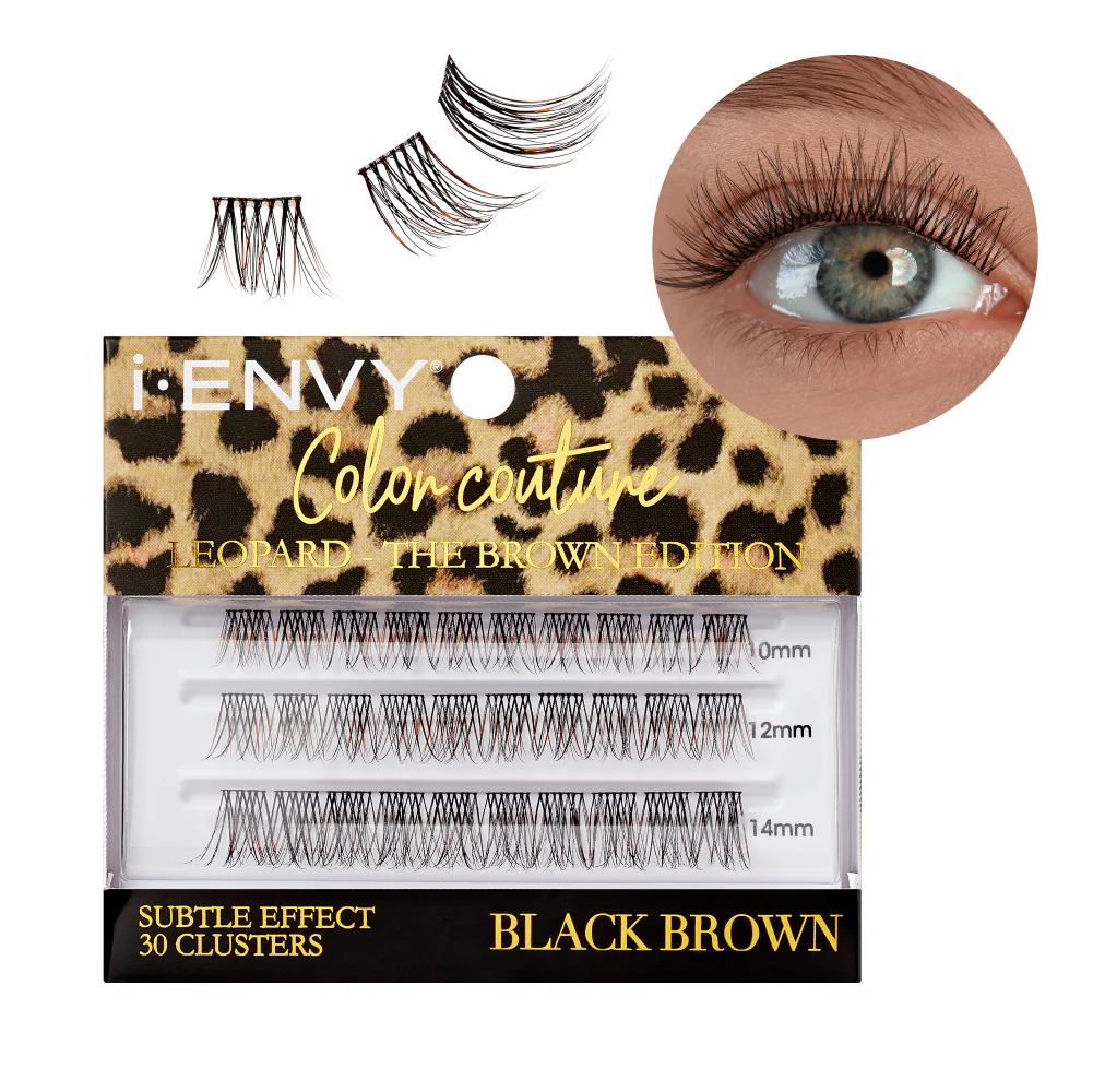 I-ENVY Color Couture Faux Mink Lash Clusters - Leopard - Image 32