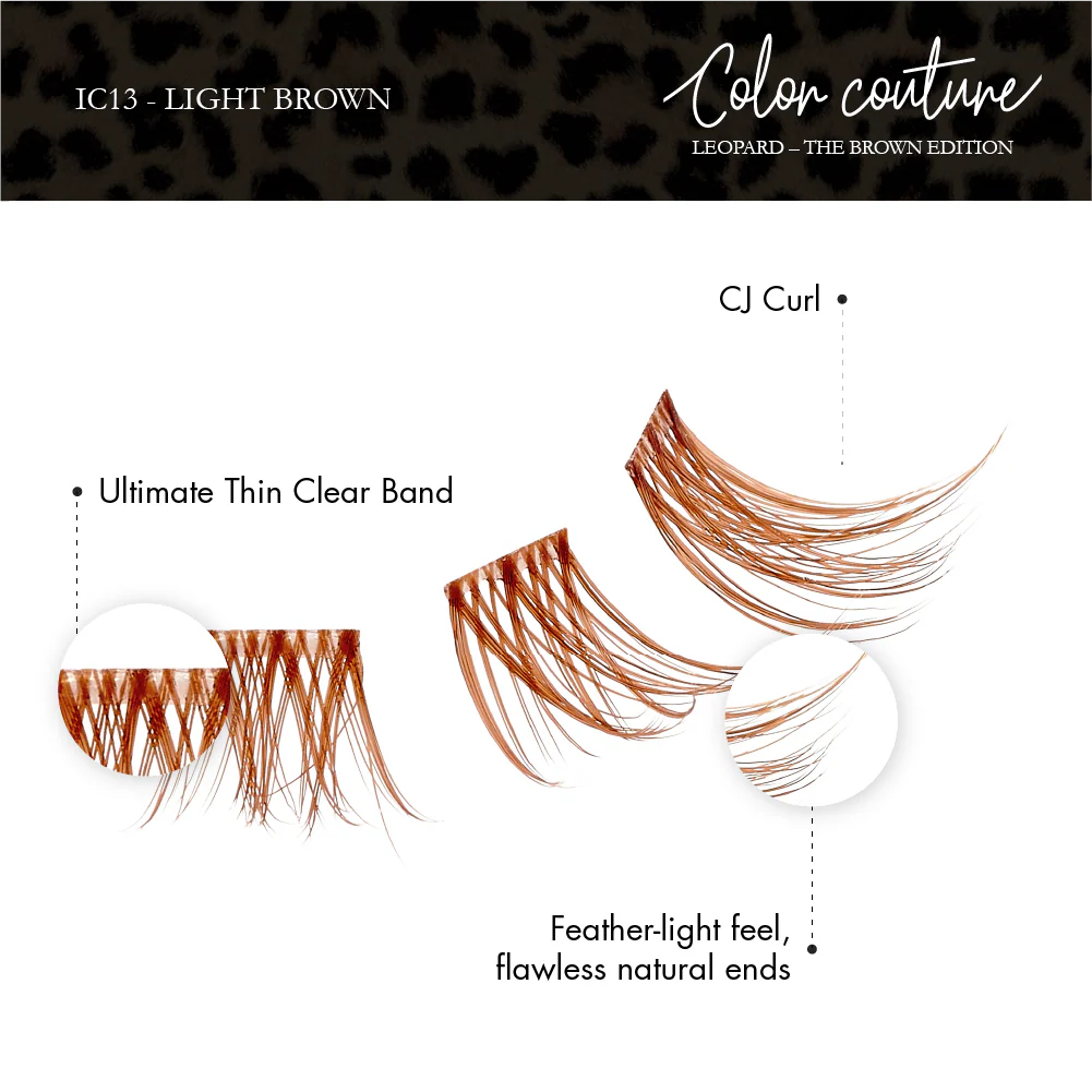 I-ENVY Color Couture Faux Mink Lash Clusters - Leopard - Image 4