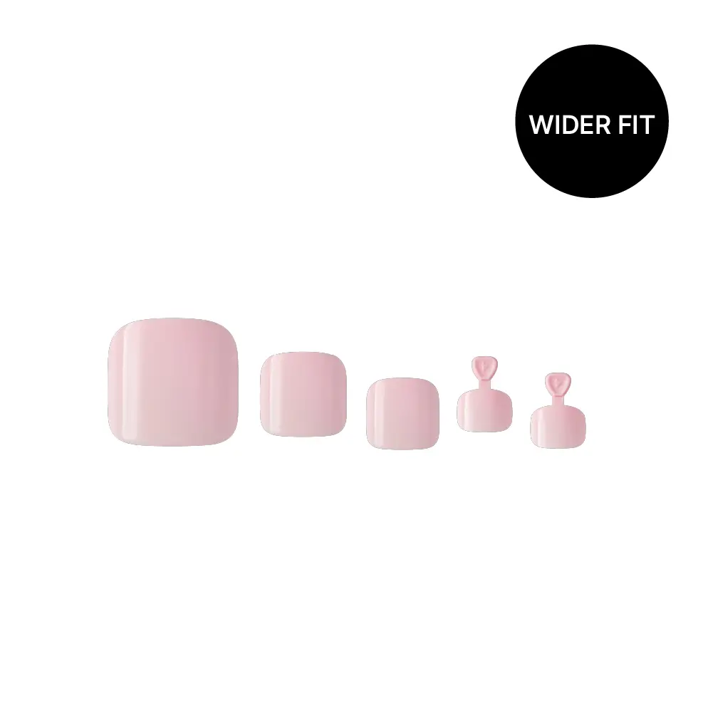 Gold Finger Color Gel Press On Toenails - 24pcs Wide Fit Fake Toe Nails with Glue - Cool It - Image 3