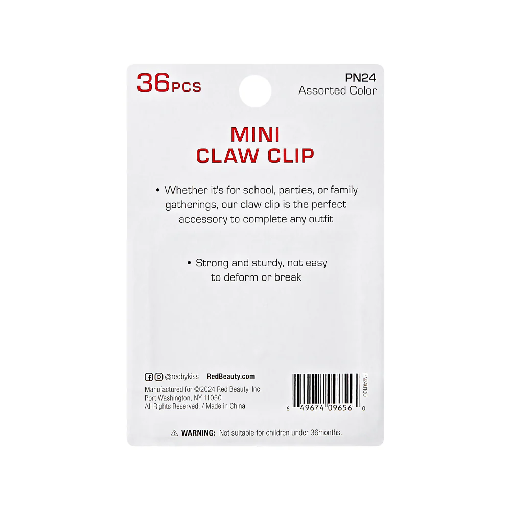 RED by KISS Colorful Kids Hair Claw Clips - No-Slip Grip - Image 19