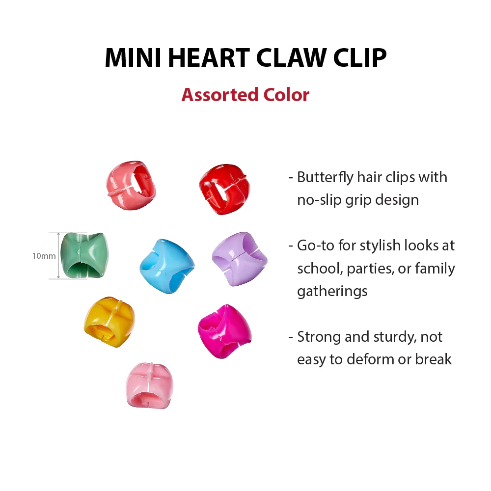 RED by KISS Colorful Kids Hair Claw Clips - No-Slip Grip - Image 23