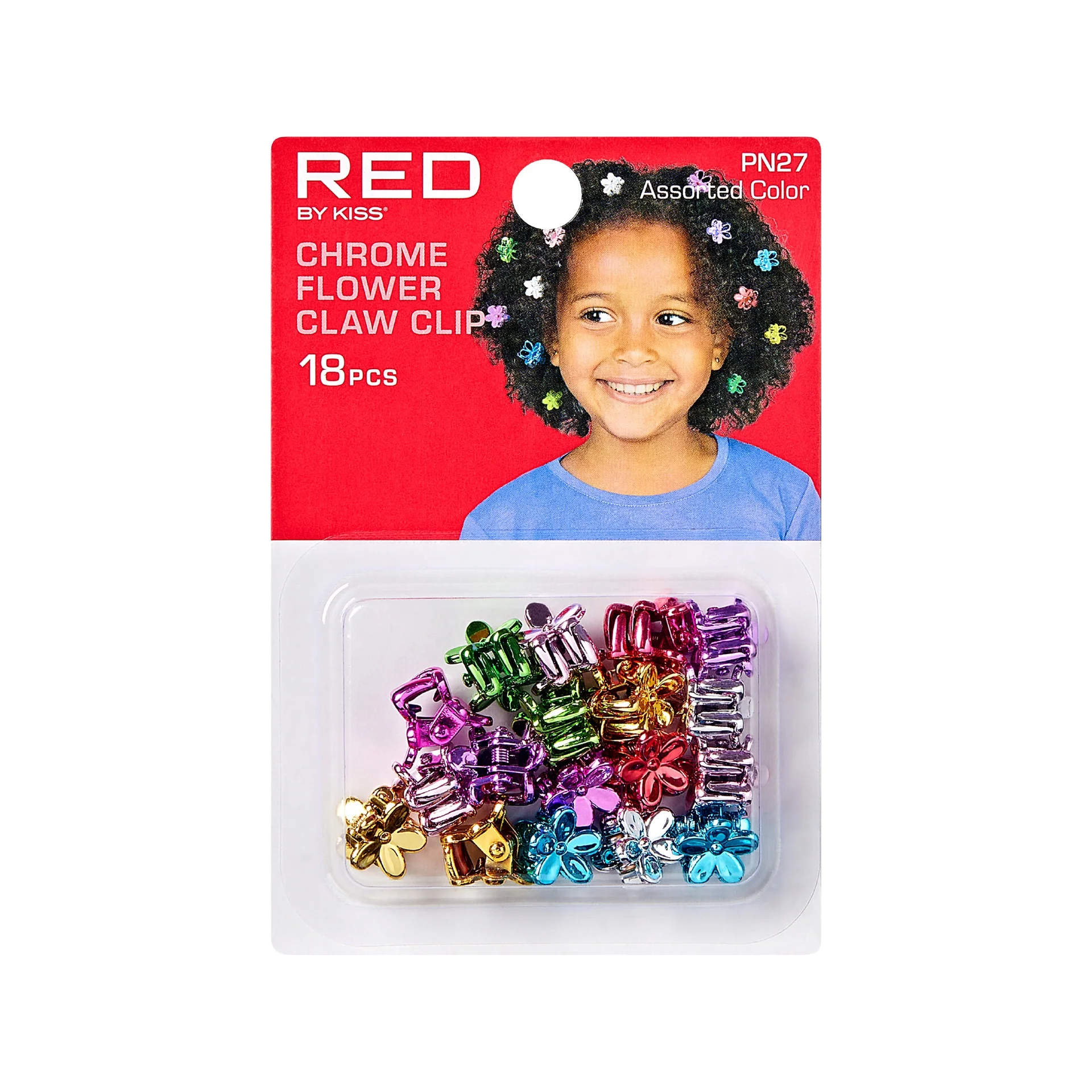 RED by KISS Colorful Kids Hair Claw Clips - No-Slip Grip - Image 35