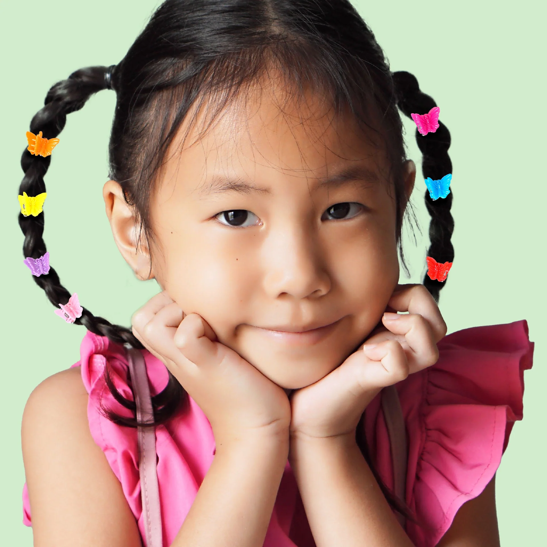 RED by KISS Colorful Kids Hair Claw Clips - No-Slip Grip - Image 43