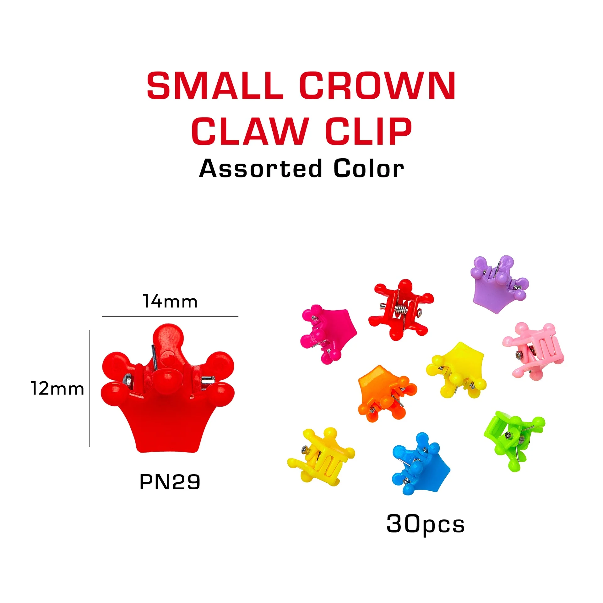 RED by KISS Colorful Kids Hair Claw Clips - No-Slip Grip - Image 52