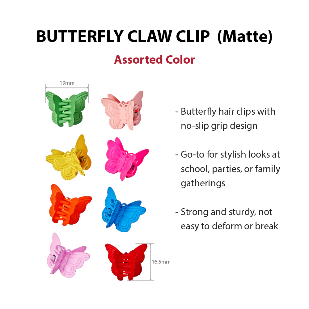 RED by KISS Colorful Kids Hair Claw Clips - No-Slip Grip - Image 7