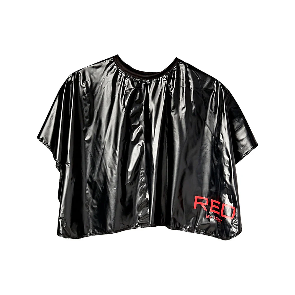 RED by KISS Comb-Out Soft Vinyl Cape - Black - Image 3