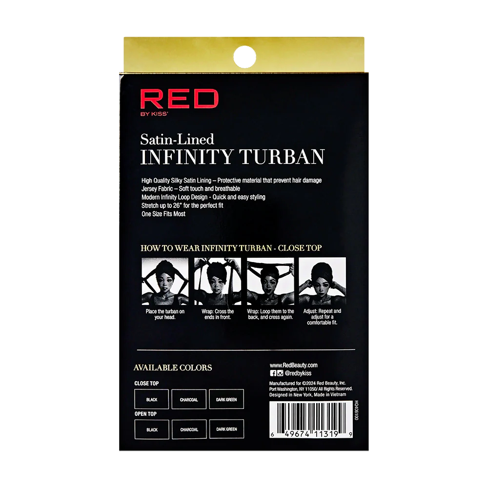 RED by KISS Comfortable & Breathable Satin-Lined Infinity Turban - Image 22