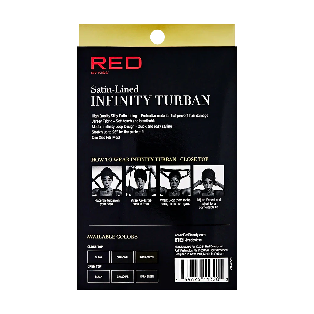 RED by KISS Comfortable & Breathable Satin-Lined Infinity Turban - Image 23