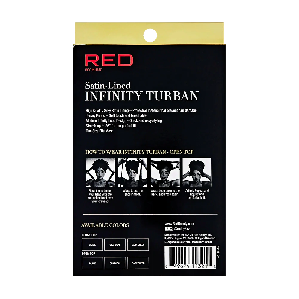 RED by KISS Comfortable & Breathable Satin-Lined Infinity Turban - Image 24