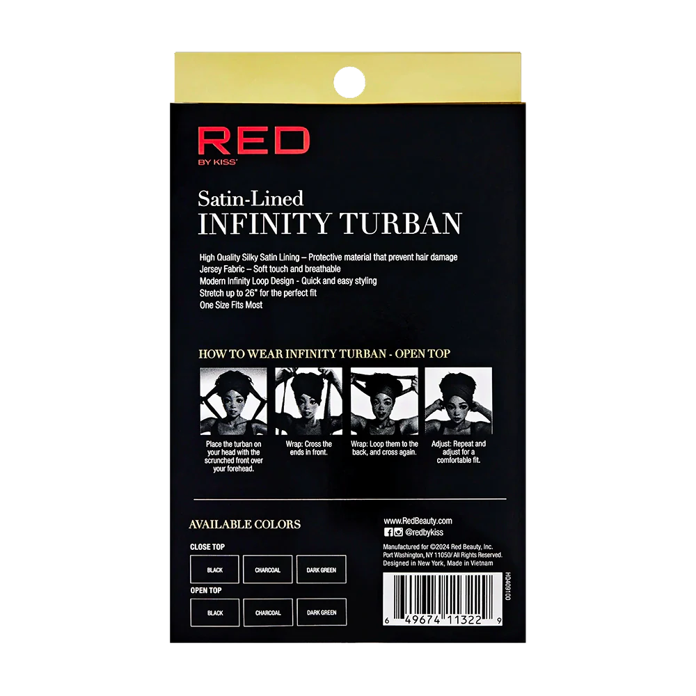 RED by KISS Comfortable & Breathable Satin-Lined Infinity Turban - Image 40