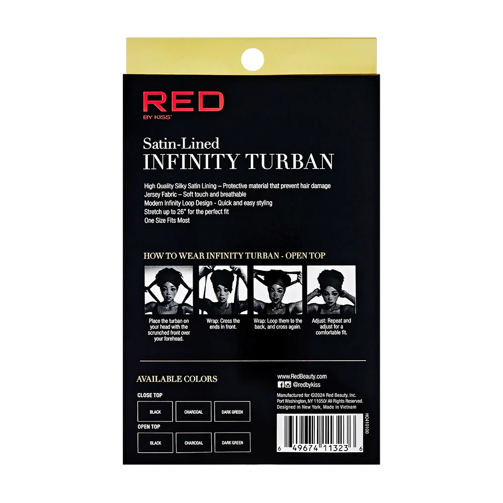 RED by KISS Comfortable & Breathable Satin-Lined Infinity Turban - Image 41
