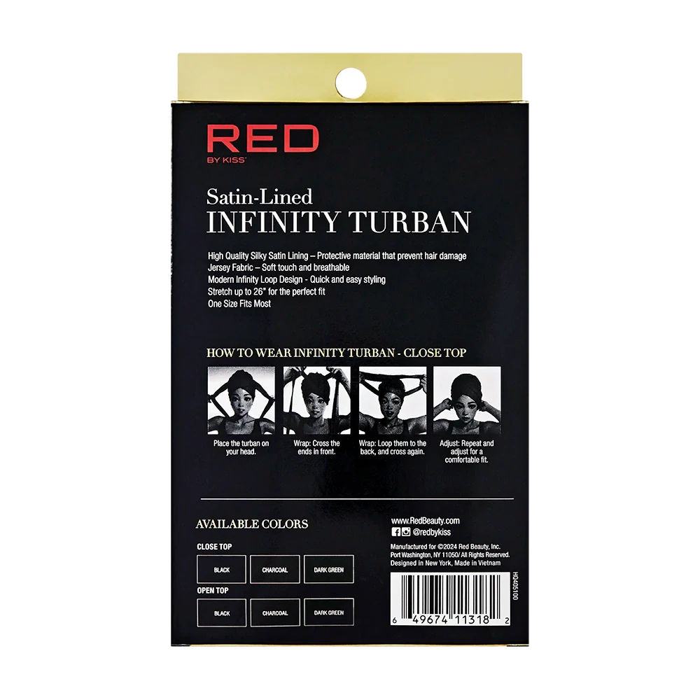 RED by KISS Comfortable & Breathable Satin-Lined Infinity Turban - Image 48