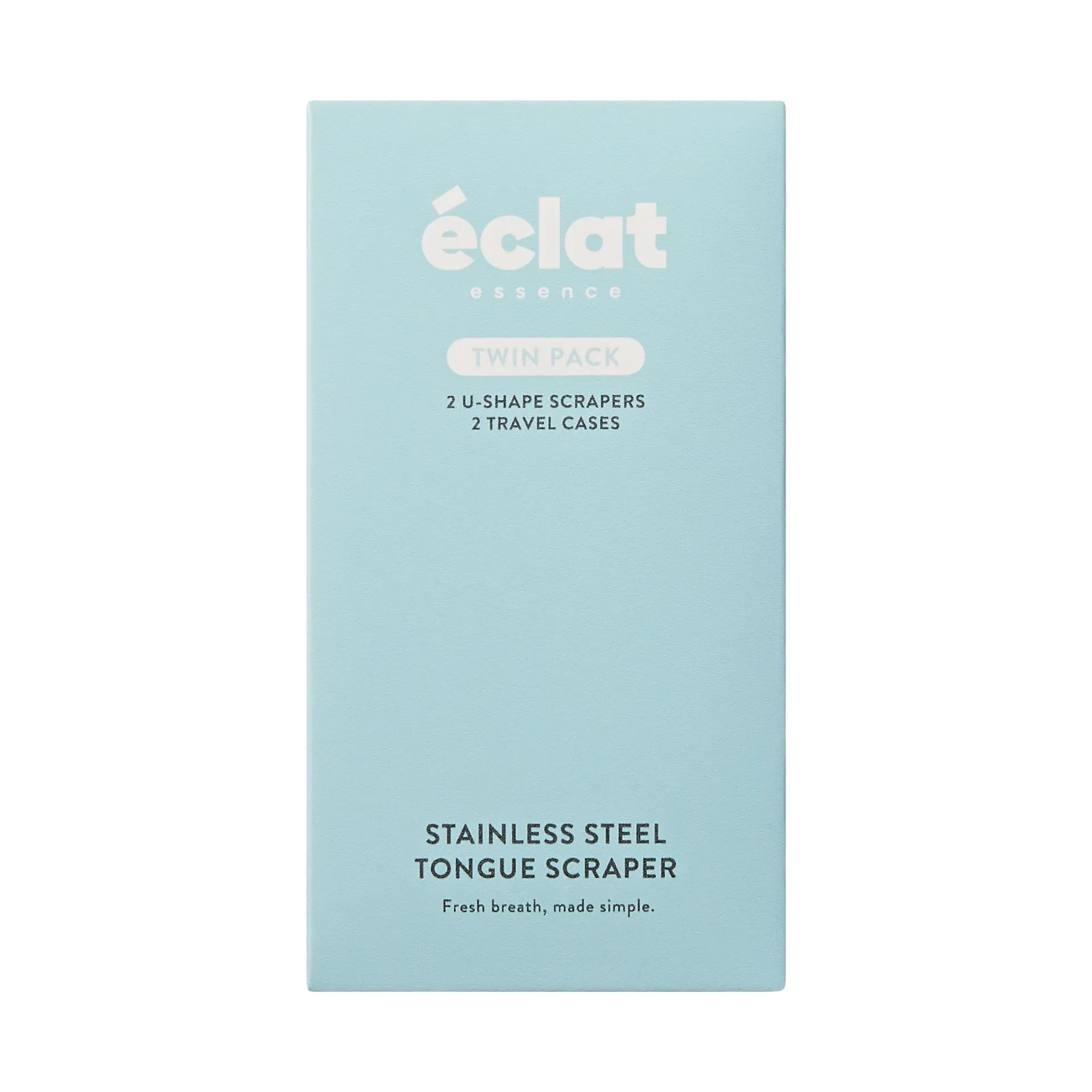 éclat Stainless Steel Tongue Scraper for Adults with Travel Case - Image 20