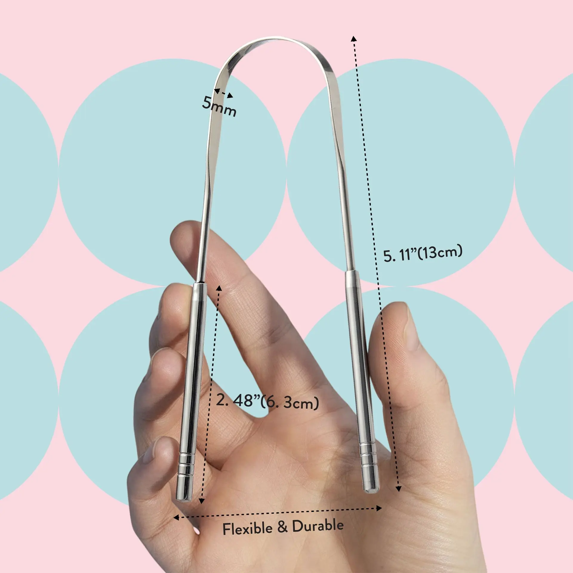 éclat Stainless Steel Tongue Scraper for Adults with Travel Case - Image 17