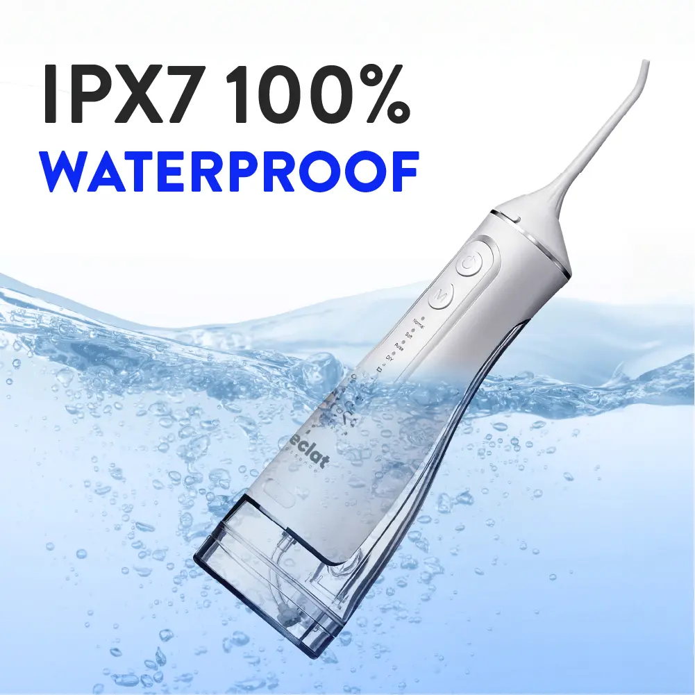 éclat Complete Oral Care Bundle: Cordless Water Flosser + Steel Tongue Scraper Kit - Image 40