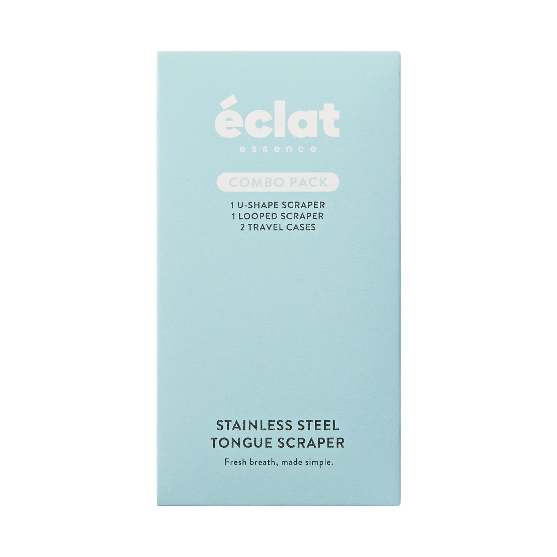 éclat Stainless Steel Tongue Scraper for Adults with Travel Case - Image 33