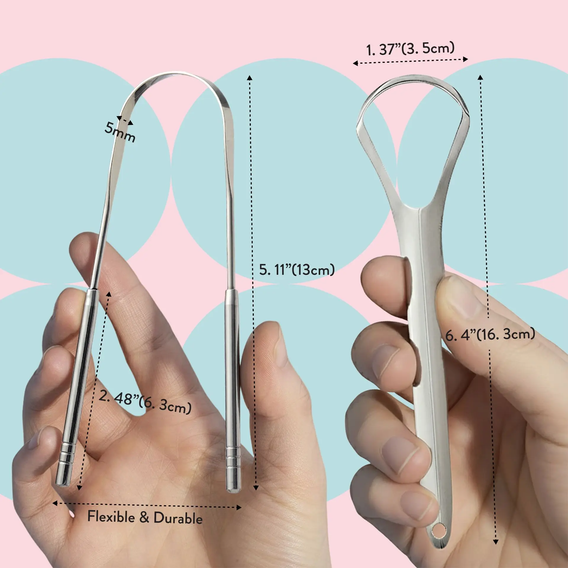 éclat Stainless Steel Tongue Scraper for Adults with Travel Case - Image 29