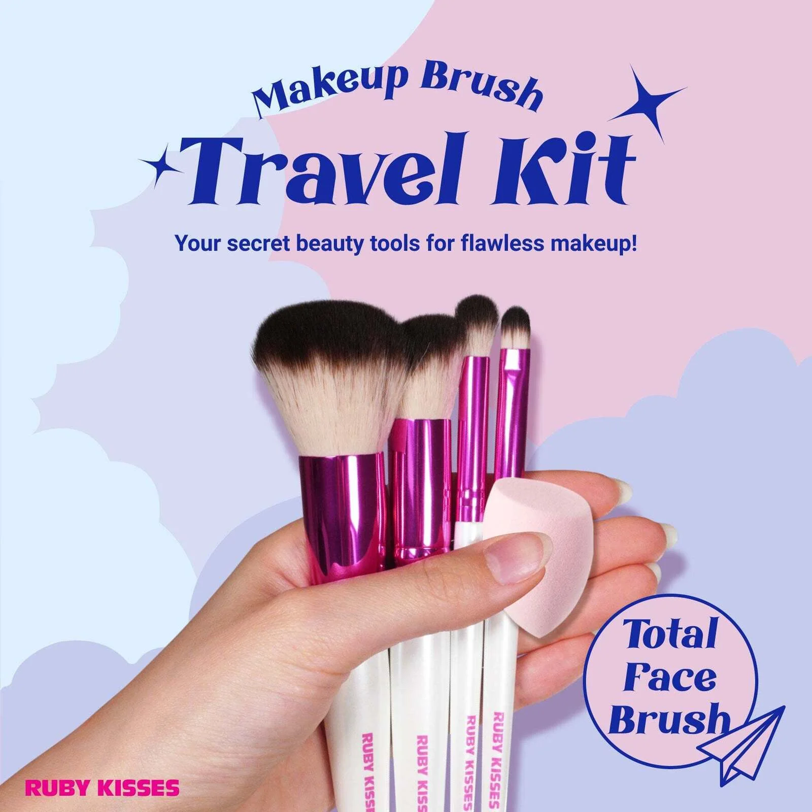 Ruby Kisses Complexion Makeup Brush Kit - Image 4