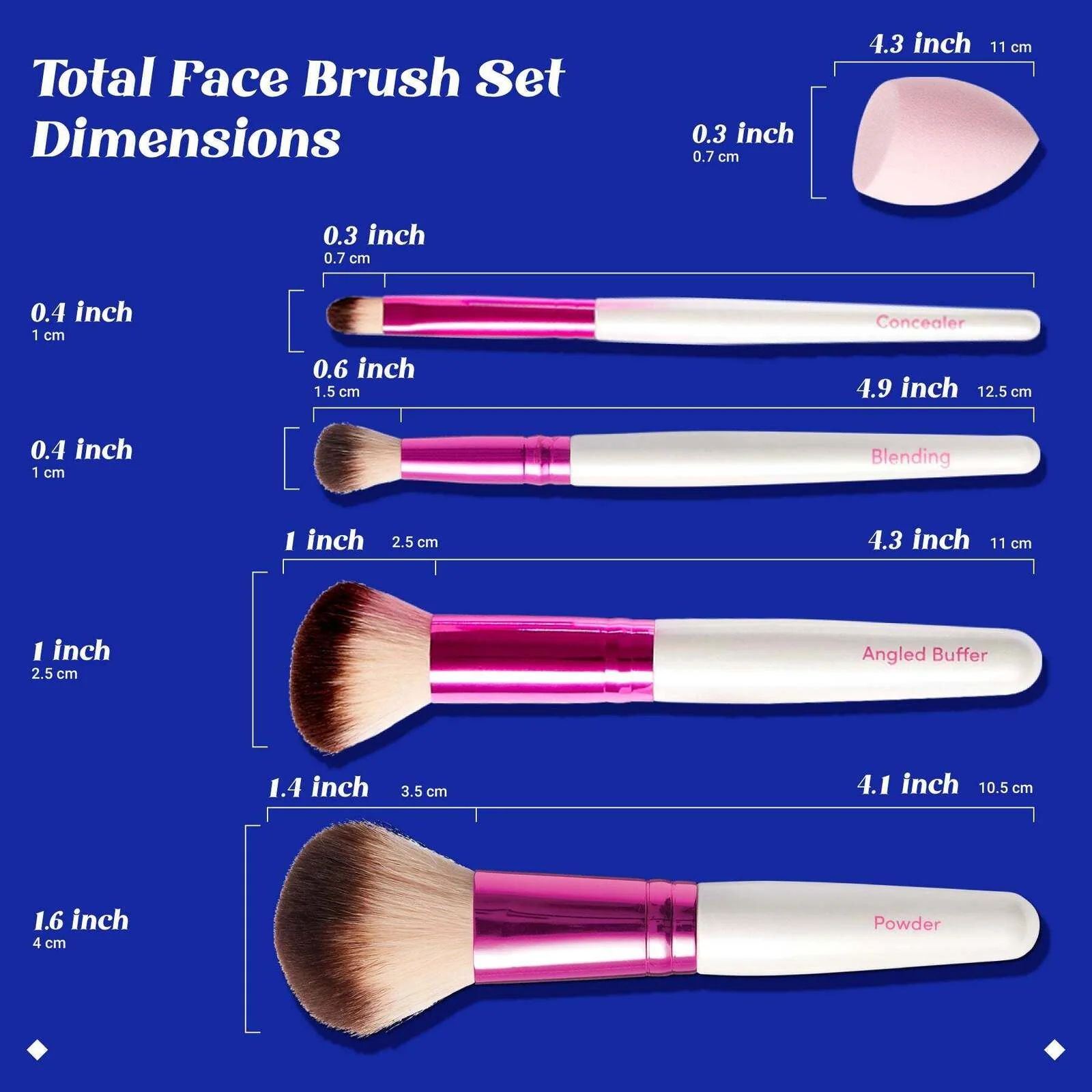 Ruby Kisses Complexion Makeup Brush Kit - Image 7