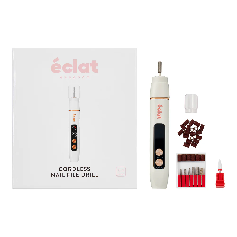 éclat Cordless Electric Nail File – Professional E-File for Acrylic, Gel & Dip Powder with Charging Base & LED Light - Image 12